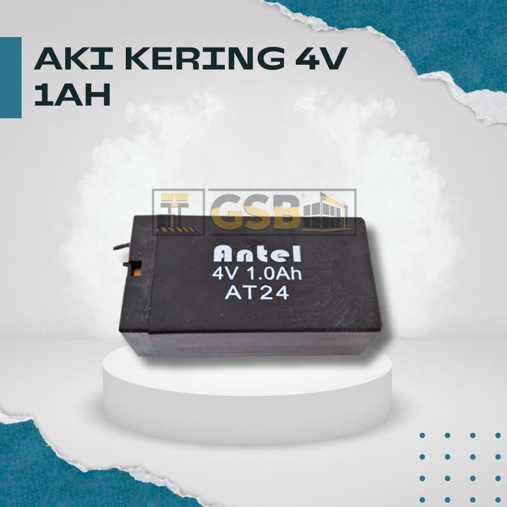 Baterai Aki Kering 4 Volt 1000 mAh Isi Ulang Kotak Hitam Untuk Lampu Emergency Mainan