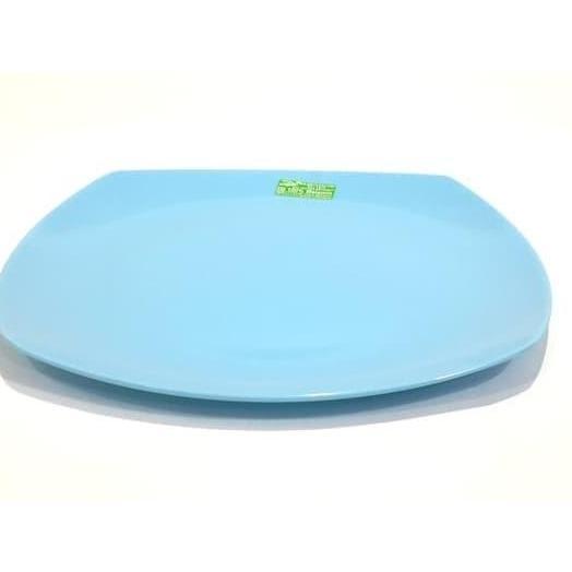 P0904 Piring Melamin Kotak 9 inc Biru Tosca Golden Dragon