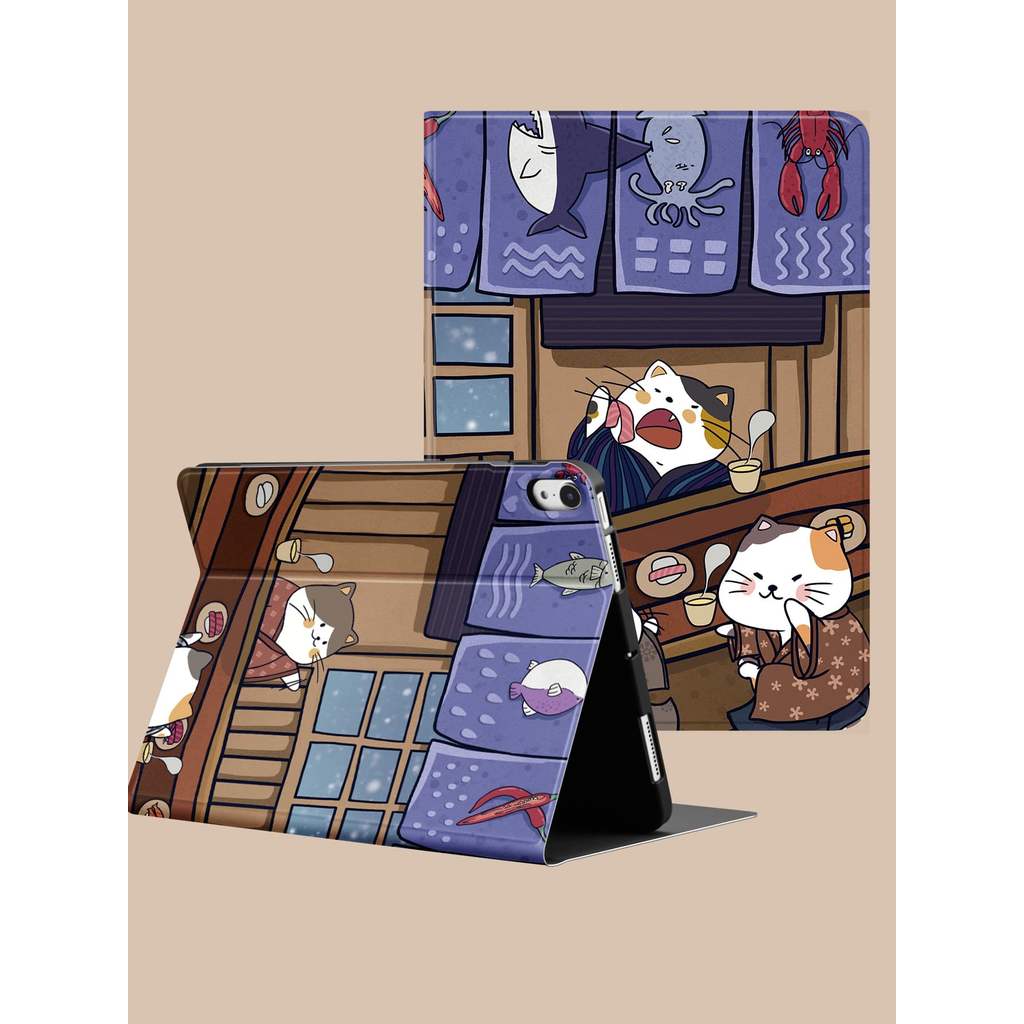 Cute Cat Case Compatible With iPad iPad 9.7-In (6th/5th Generation, 2018/2017)Mini4/5 ,Air4/5 10.9in