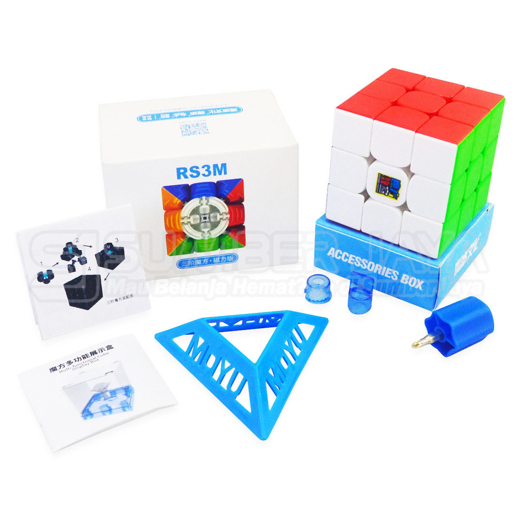 Rubik 3x3 / 4x4 Profesional – Putaran Halus, Anti Seret RUBIK RS3M Magnet