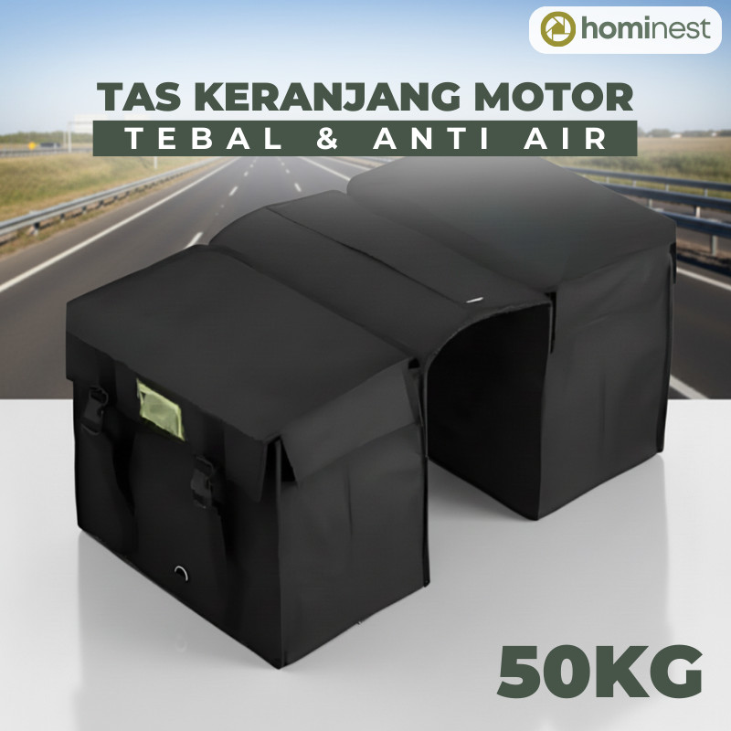 Tas Kurir Motor Tebal Anti Air Tas Obrok Motor Tas Samping Motor Belakang Side Bag Motor Tas Bronjon