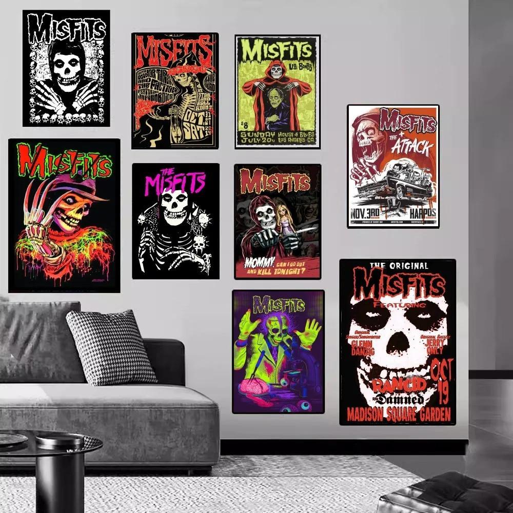 Poster Kayu misfits punk danzig punkrock horrorpunk themisfits pajangan kamar cowok jerryonly band