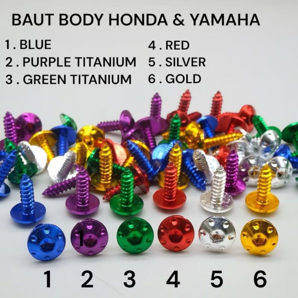 Baut Body Baut Cacing probolt BINTIK Segala jenis motor universal honda yamaha yn