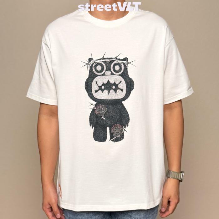 (COD) CALMMIND Monster Bear Tee Calm Mind Original - White, S