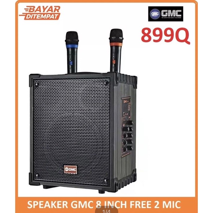 GMC 899Q / 899P Speaker Bluetooth 8inch Free 2 Mic Werlles Original