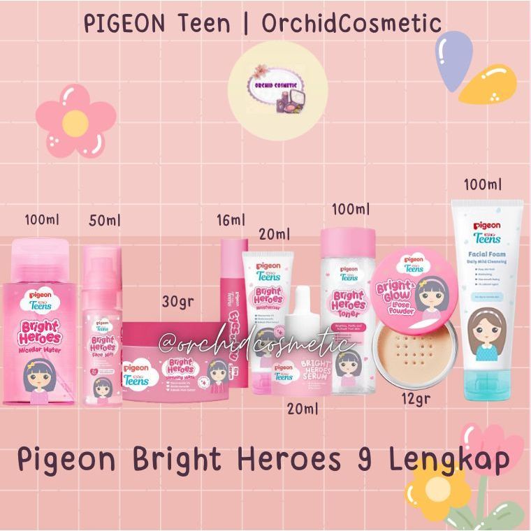 Pigeon Teens Paket /Pigeon Skincare Kulit Remaja Acne Brightening Glowing /Pigeon Skincare Basic