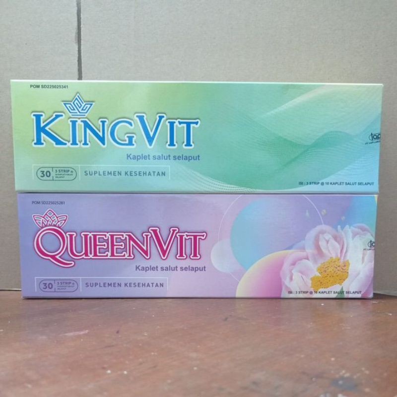 Original KingVit dan QueenVit suplemen untuk promil 1 box 30 tablet