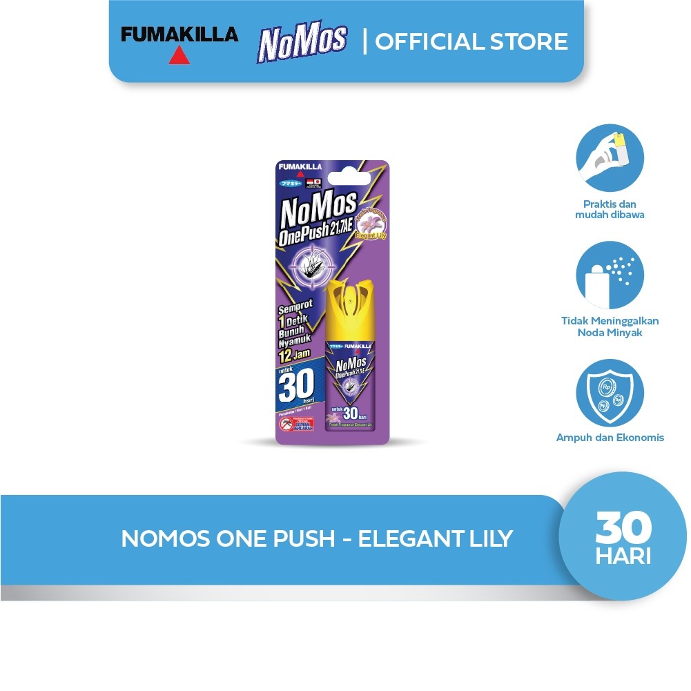NoMos Obat Nyamuk One Push Elegant Lily 30 hari