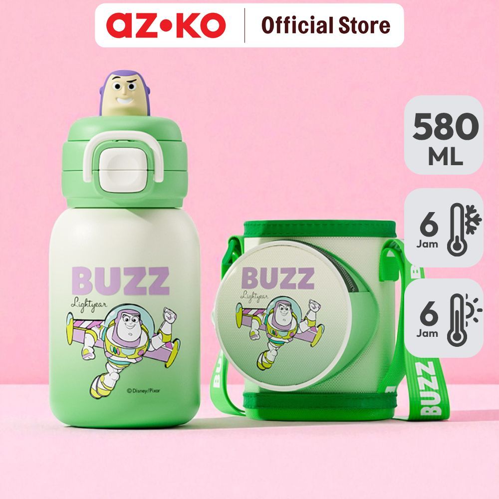 AZKO Disney Toy Story Botol Vacuum Flask Stainless Steel 580 ml - Hijau Tumbler Botol Air Tempat Min