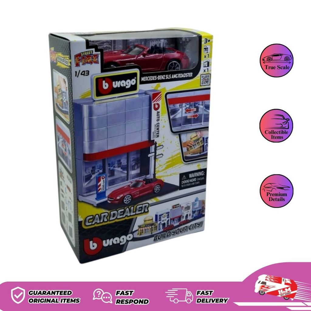 Bburago Build Your City Street Fire Car Dealer