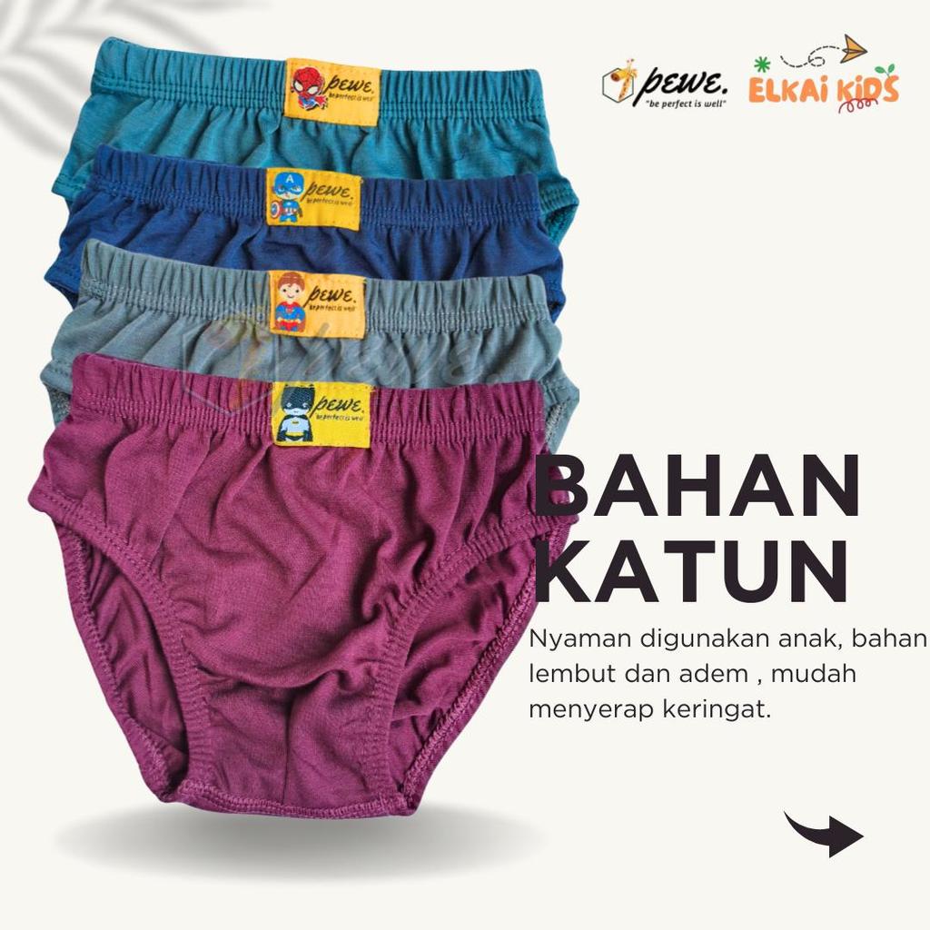 6 PCS Celana dalam Anak Laki-laki - celana dalam anak cowok - celana dalam boxer anak laki - celana 