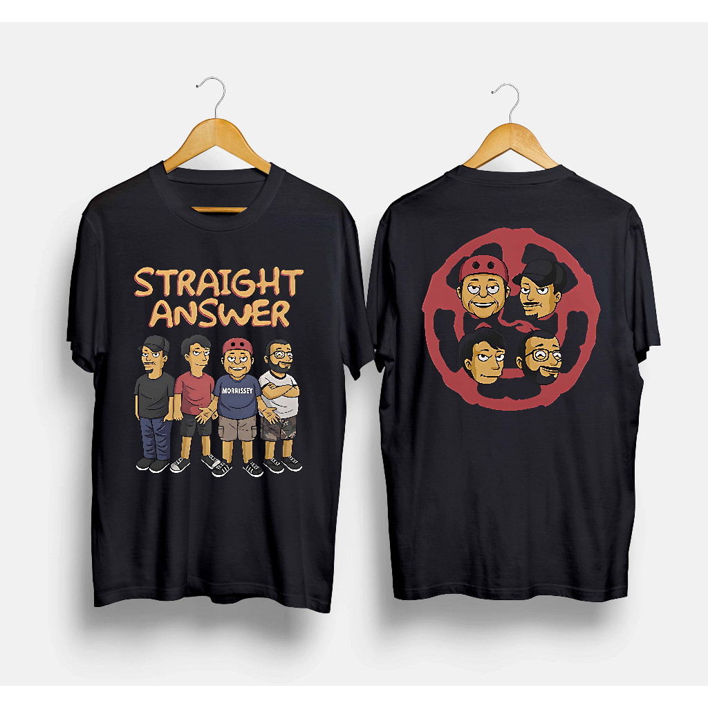 Kaos Band Straight Answer The Simpsons / Tshirt Musik