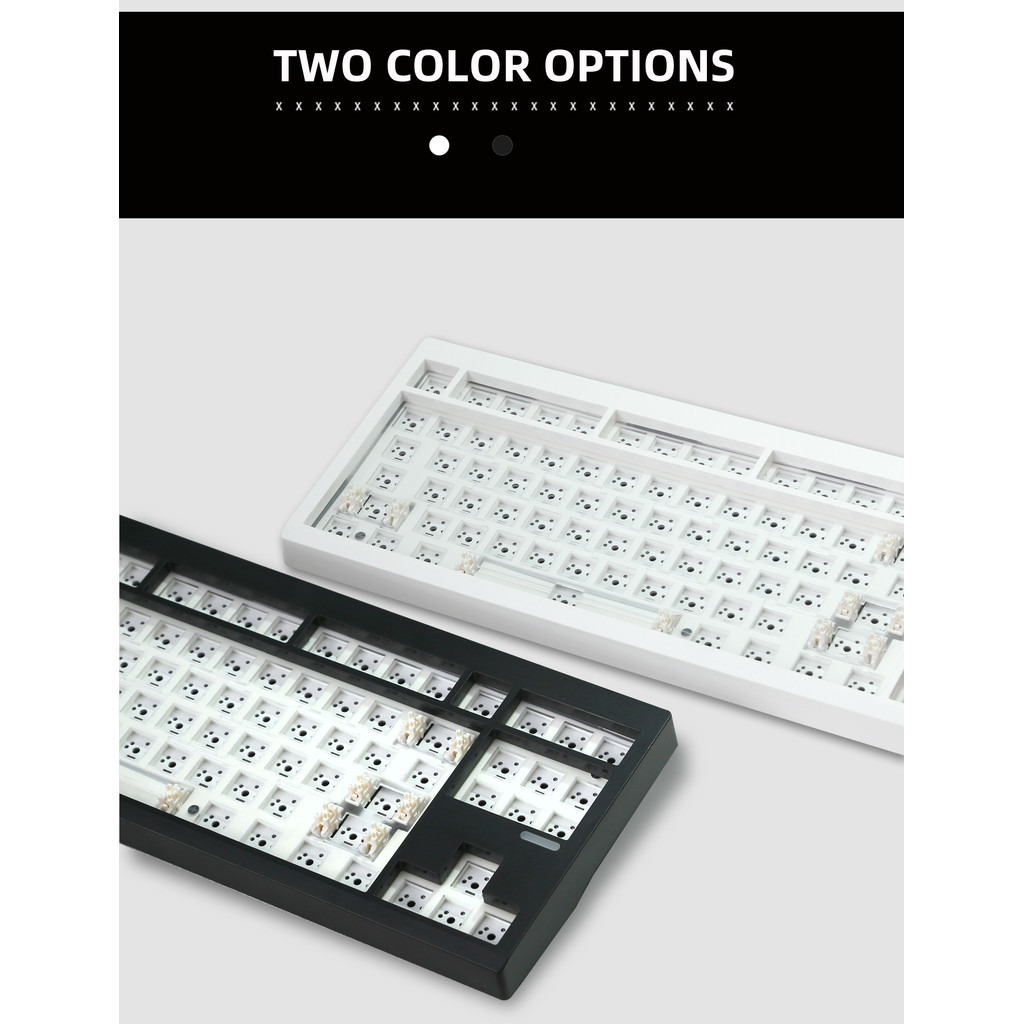 ZUOYA GMK87-L Mechanical Keyboard KIT 3-Mode Wireless Bluetooth Hot Swappable Gasket Customization K