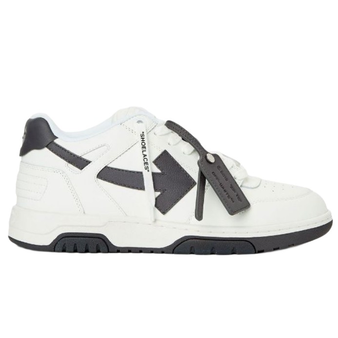 Off White Out of Office White Dark Grey Sneakers / Sepatu Branded Original