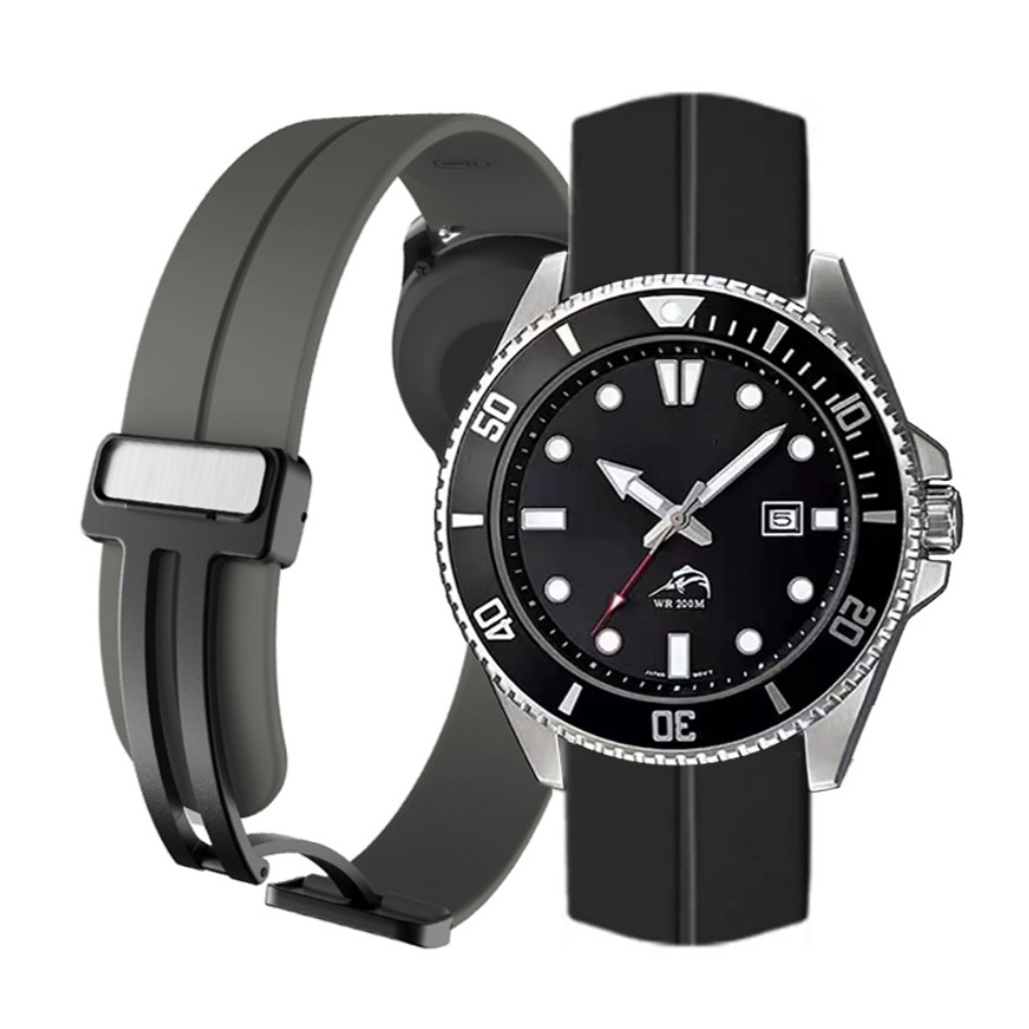 For Casio Swordfish MDV-106 MDV106 MDV-107 MTPVD01 Water Ghost Silicone Wat Strap 5374 Wrist Band 22