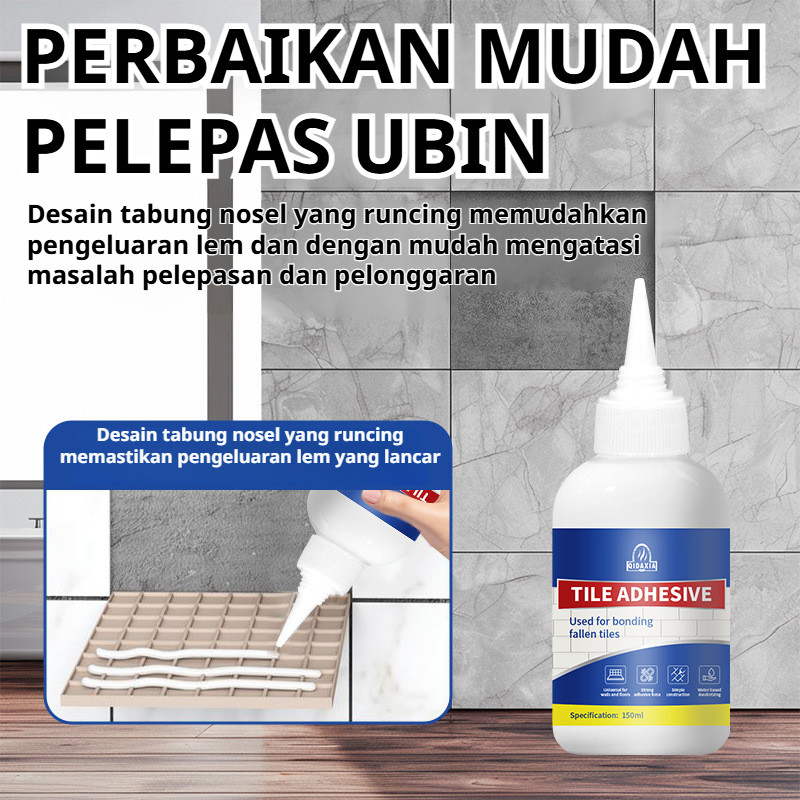 Lem Nat Keramik  Waterproof 150ml/260 Ml/LEM Pelapis Celah Ubin, Nat Keramik, Lantai, Kamar Mandi, W