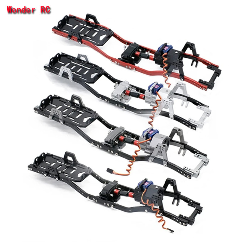 313mm 12.3" Wheelbase Prefixal Gearbox Metal Chassis Frame for 1/10 RC Crawler Car Axial SCX10  9004