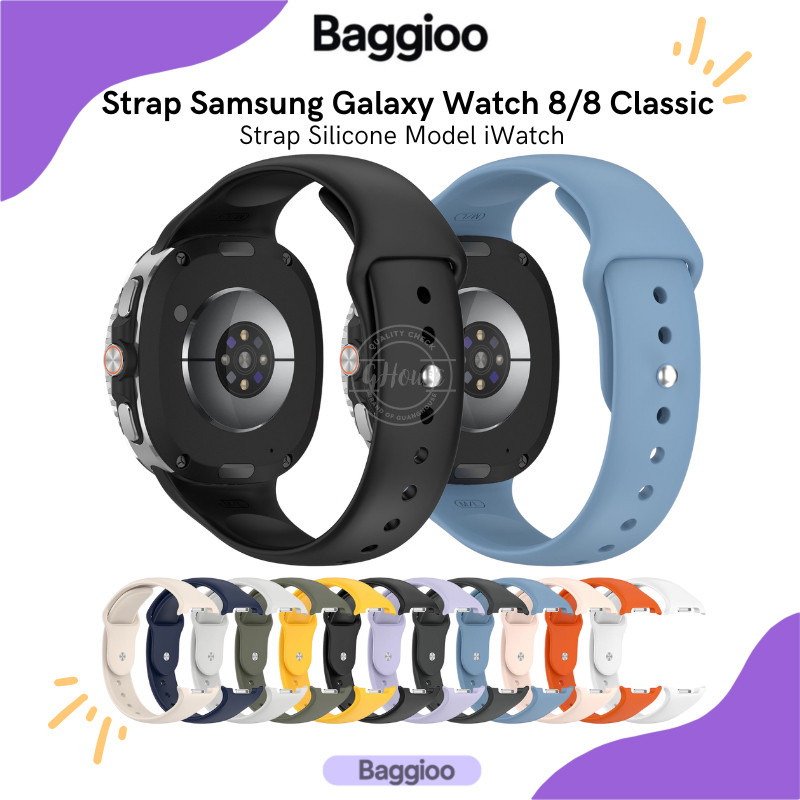 Strap Samsung Galaxy Watch 8/8 Classic 40mm 44mm Silicone Tali Galaxy Watch 8 Series Model Sportband