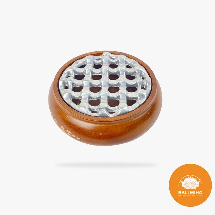 ASBAK KAYU/ASBAK ROKOK ALUMINIUM/BESI/ASBAK UKIR/ASBAK HOTEL/UNIK - Motif Bundar