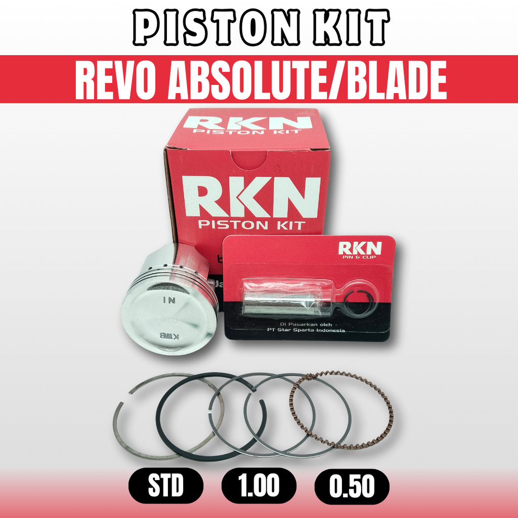Piston Kit Revo Absolute Blade Std/1.00/1.50 - Piston Kit Seher Ukuran Komplit