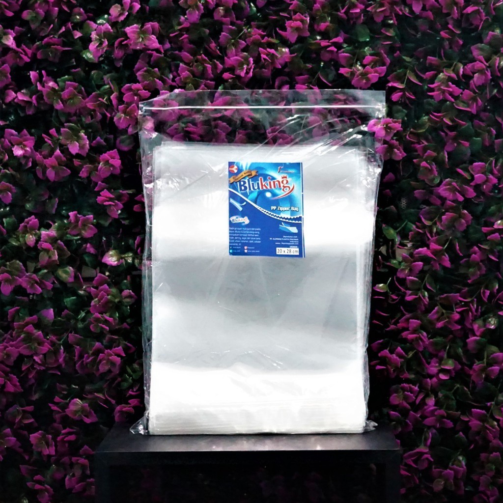 (Bekasi) Plastik Klip PP - Plastik Zipper Ziplock - isi 100 - 20 x 28 cm