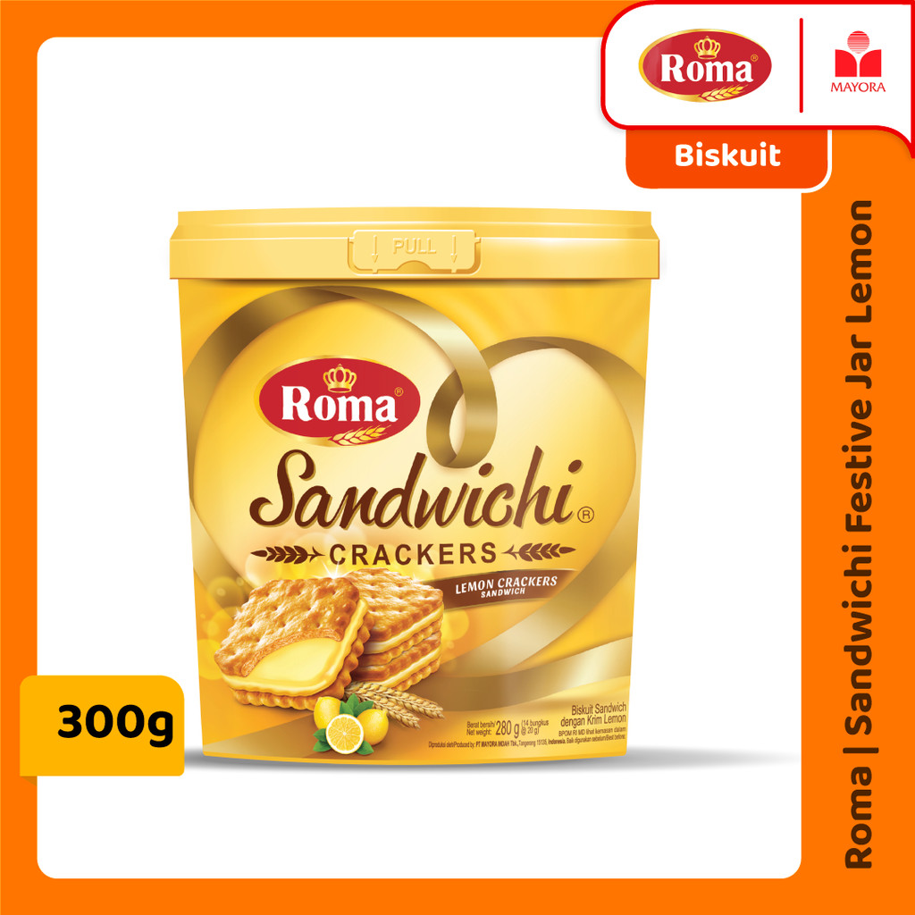 Biskuit Roma Sandwichi Lemon Festive Jar