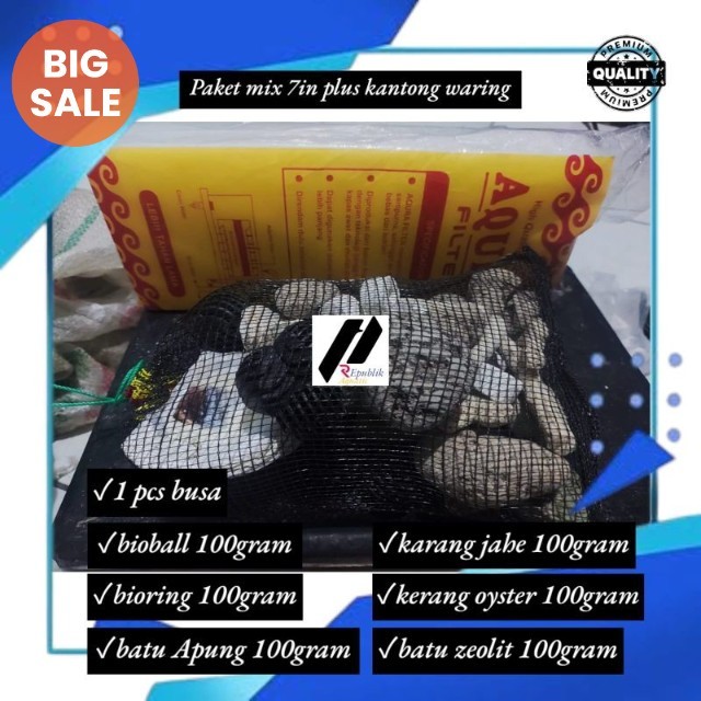 Paket filter aquarium 7in plus waring (P4) paket filter aquarium / filter aquarium /media filter aqu