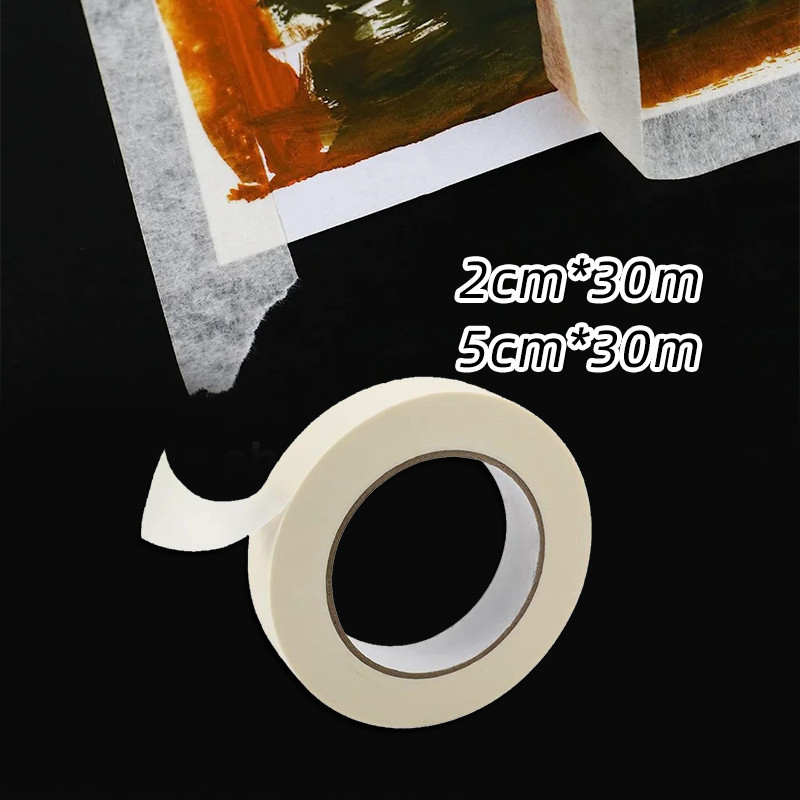 30M Lakban Kertas / Masking Tape Cream / Masking Tape / Art Masking Tape
