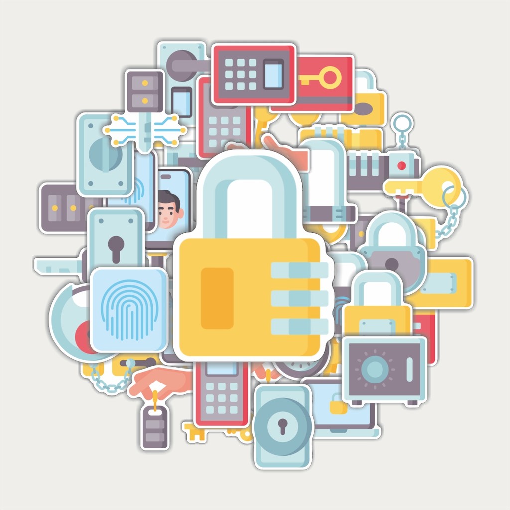 Sticker Pack Stiker  Keys and Lock | Sticker TUMBLR | Stiker LAPTOP KOPER HELM