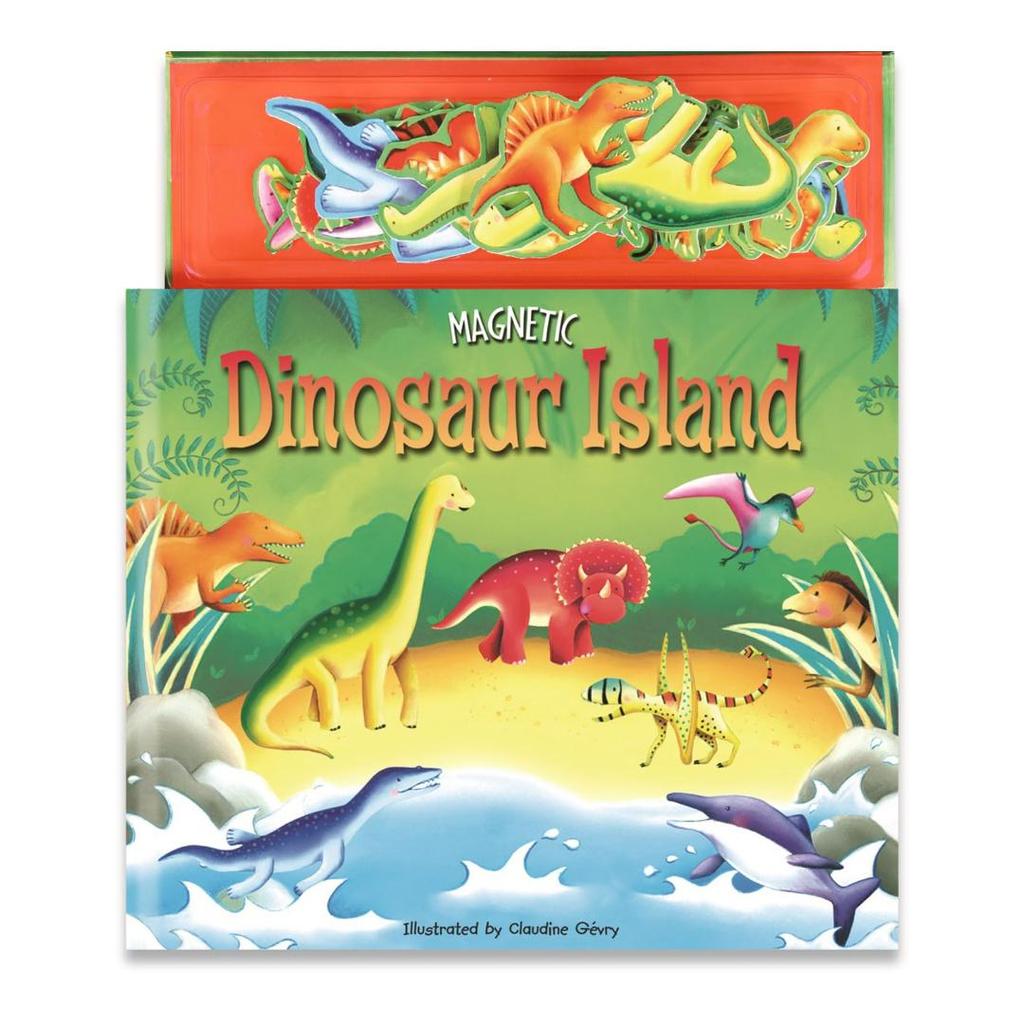 Magnetic Dinosaur Island (Hardcover) by Claudine Gévry