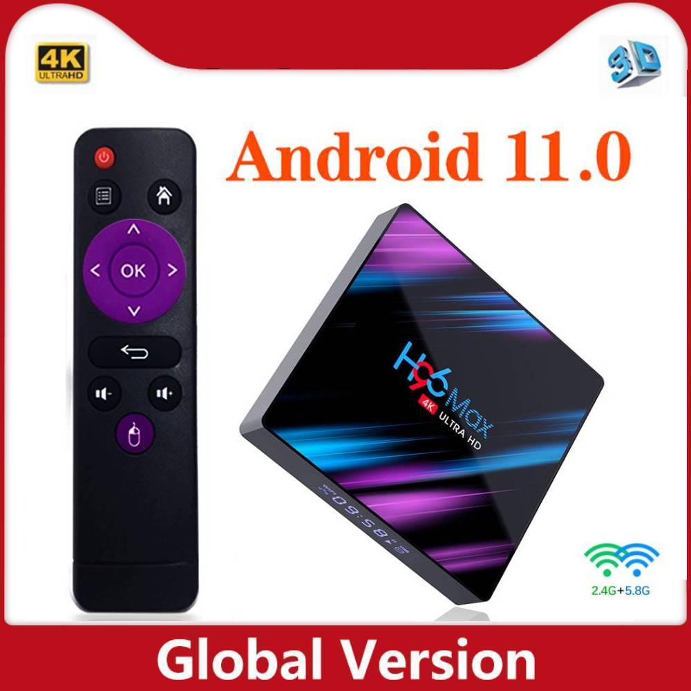 Vontar Smart TV Box Android 11.0 H96 MAX 4GB RAM 64GB ROM TVBOX 5G WiFi 4K Mea Player Android 10 11 
