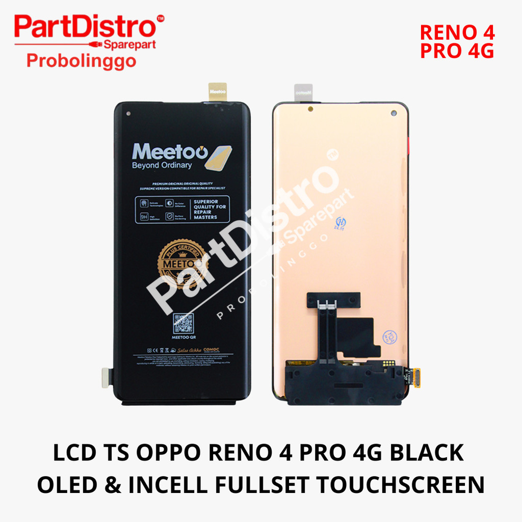 LCD TS OPPO RENO 4 PRO 4G/3 PRO 5G/FIND X2 NEO 5G BLACK OLED (ON FINGER) & INCELL (OFF FINGER)