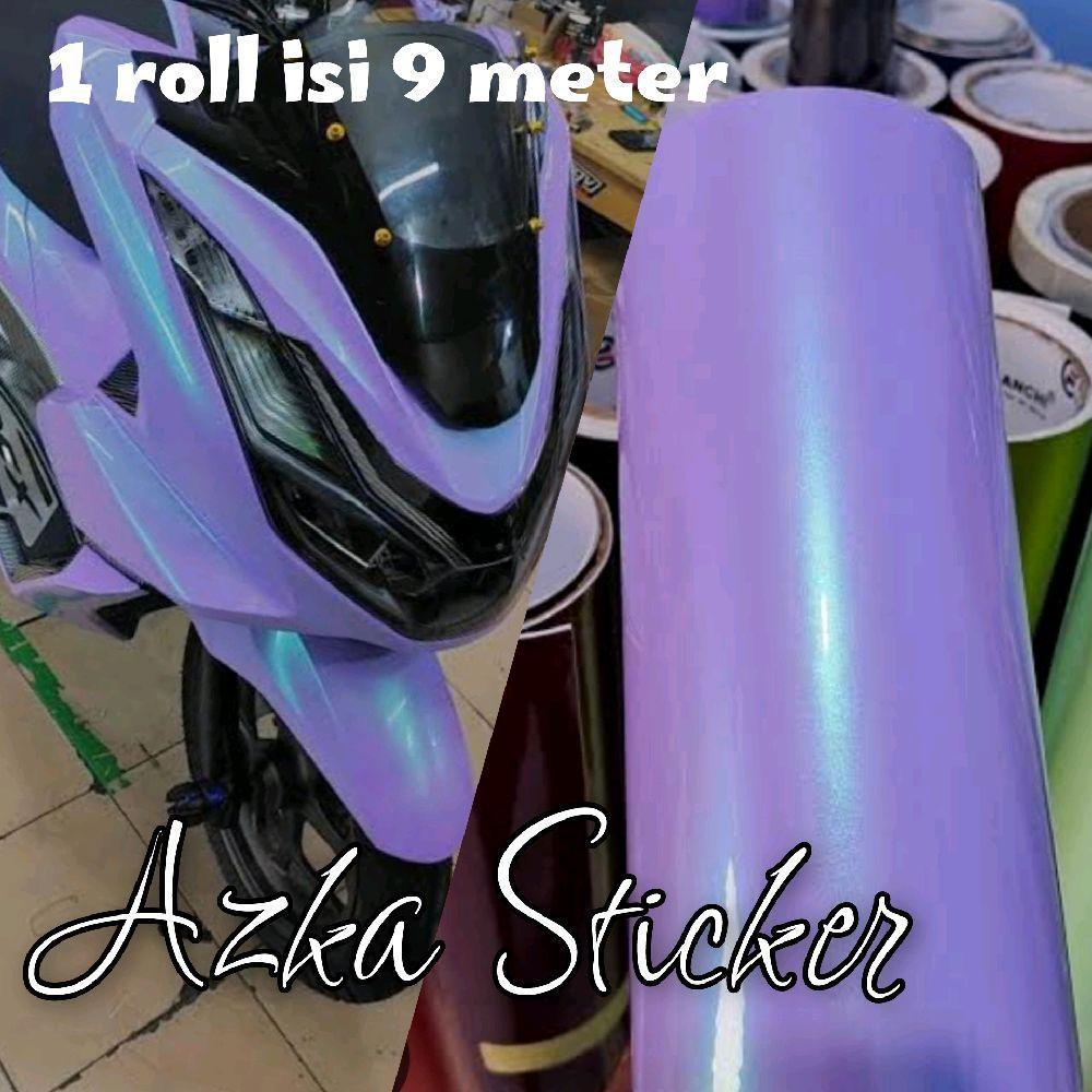 stiker skotlet motor ungu lilac lembayung 1 roll isi 9 meter stiker sekotlet motor ungu lembayung