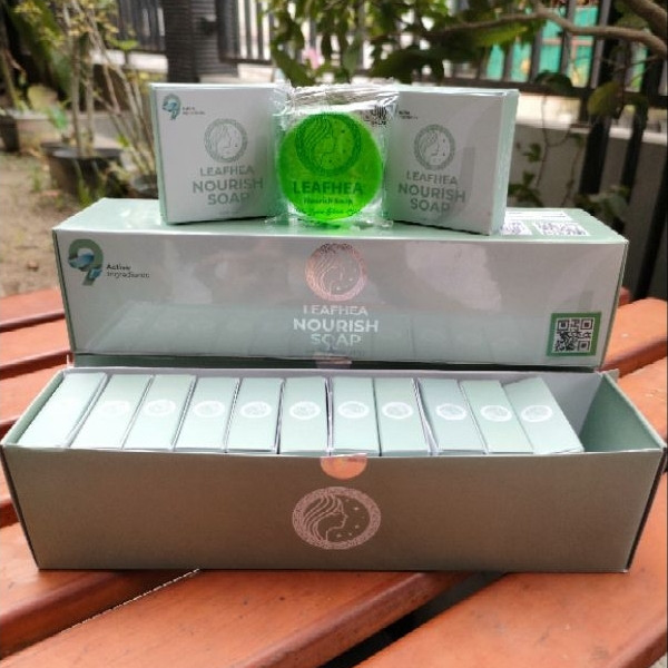 [HARGA PROMO] 1 BOX SABUN LEAFHEA TERBARU ISI (16 PCS ) /SABUN LEAFHEA NOURISH SOAP ORIGINAL