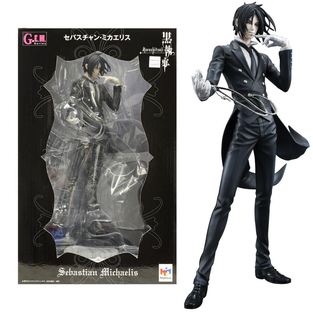 20CM Anime Black Butler Kuroshitsuji Sebastian Miaelis Figure 1/8 Animation Model Toy Gift Collectio