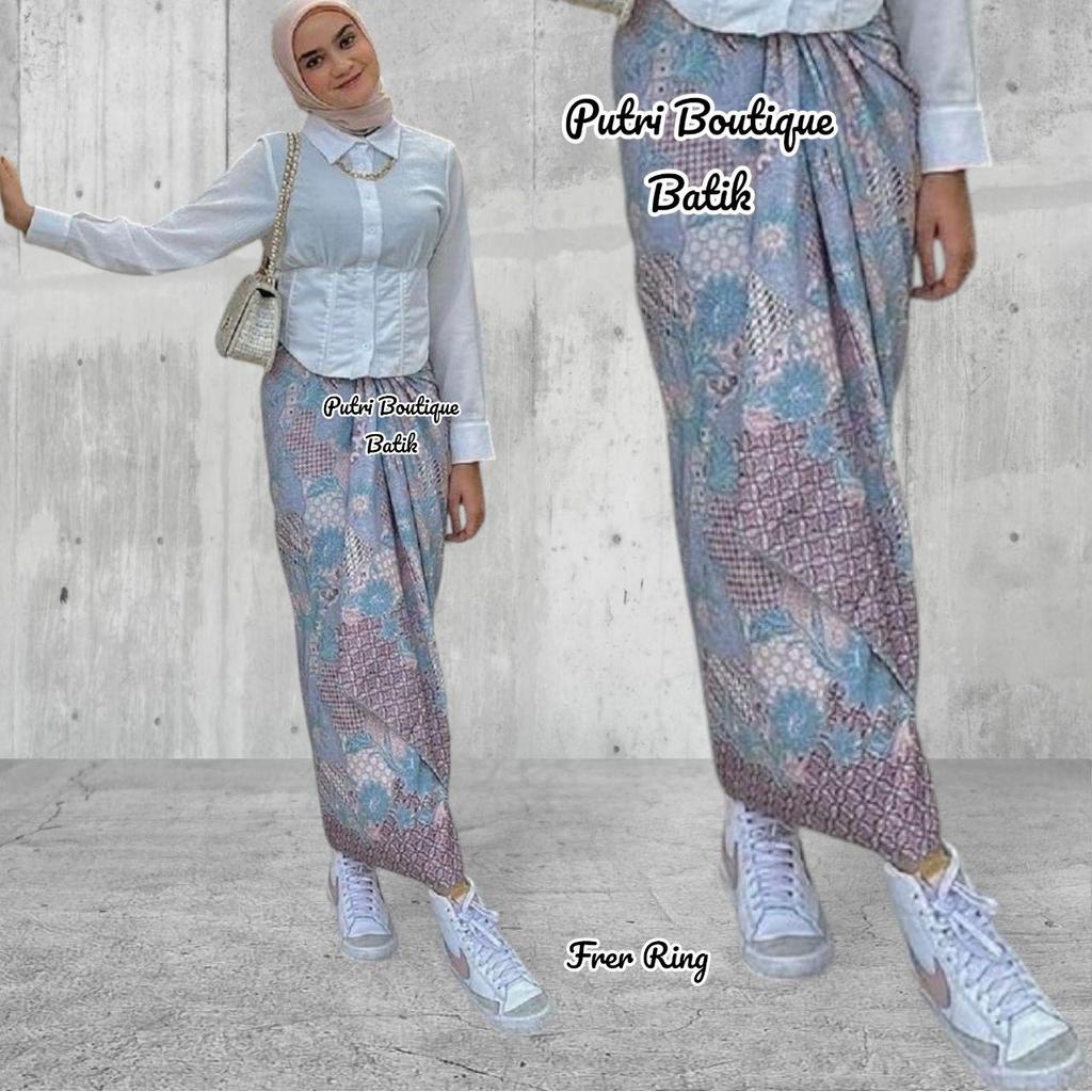 Murah Rok Lilit Batik / Rok Lilit Instan / Rok Lilit Jemputan Bawahan Panjang Wanita Kebaya Gratis R
