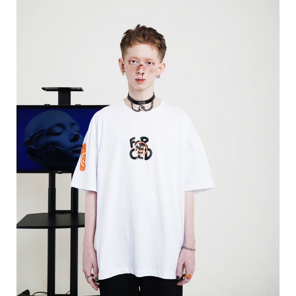 Tagged X FaithFade - Smiley Forced Oversized Tshirt