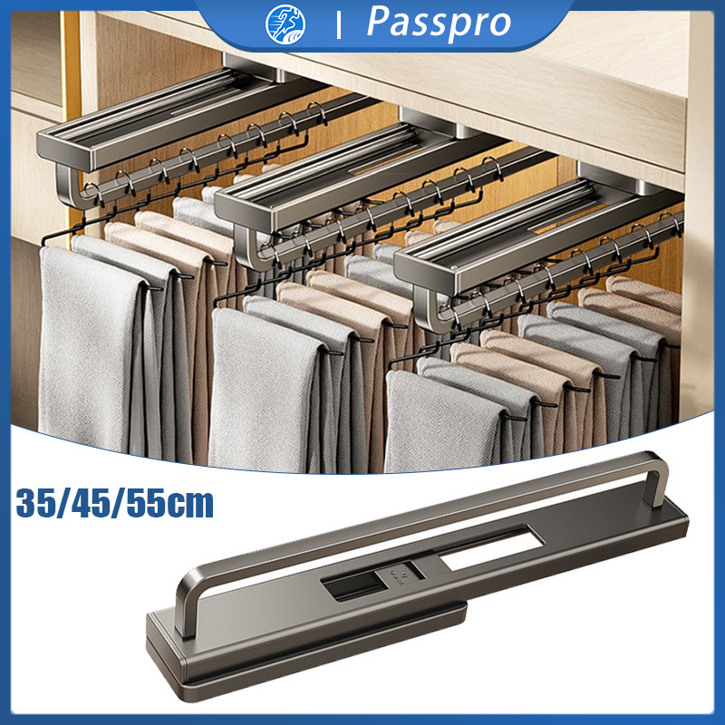 Gantungan Baju Tarik Rel Lemari Telescopic Hanger Untuk Organizer Lemari