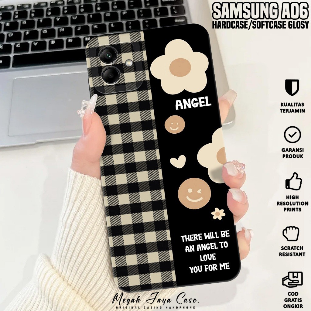 Softcase Hp Samsung A06 - Casing Samsung A06 Motif BUNGA - Case Hp Samsung A06 - Softcase Pro Camera
