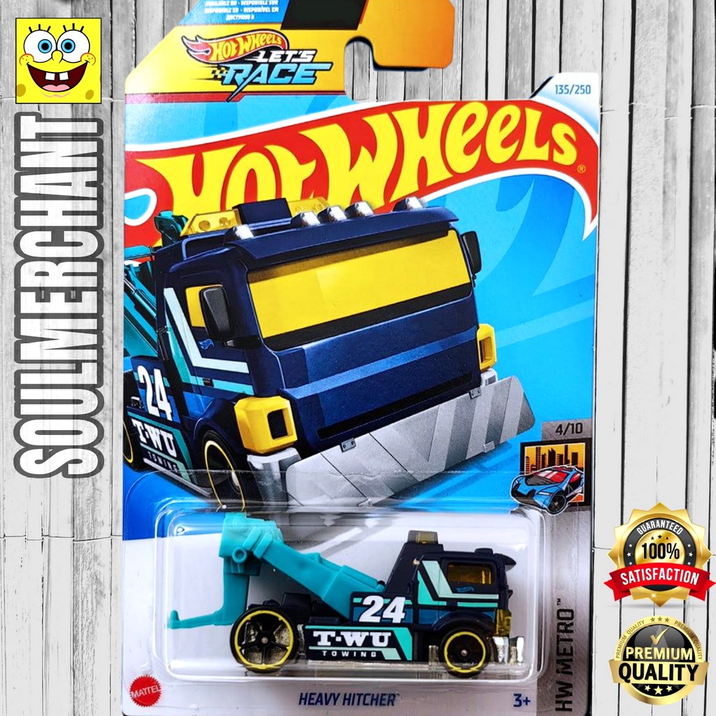 Hot Wheels Heavy Hitcher Biru Diecast Mobil Truck Derek