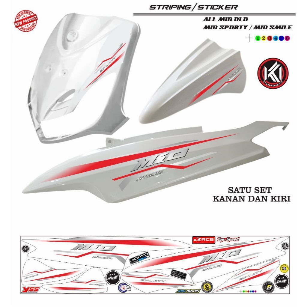 STRIPING STICKER VARIASI POLET LIS MOTOR MIO OLD / STICKER MOTOR MIO OLD SPORTY MOTIF KEREN