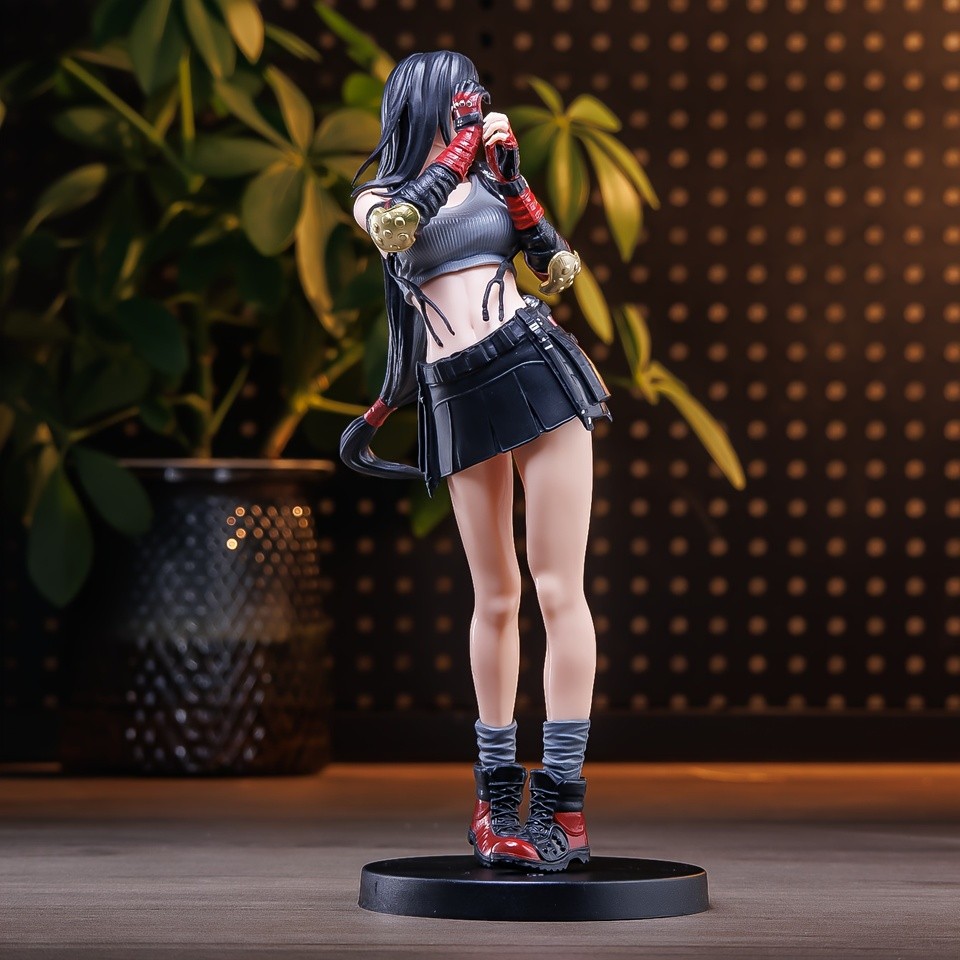 ff7 Tifa Tifa Female Fighter Anime Statue Figure Ornaments Small Gifts Room Decorations Christmas Gi