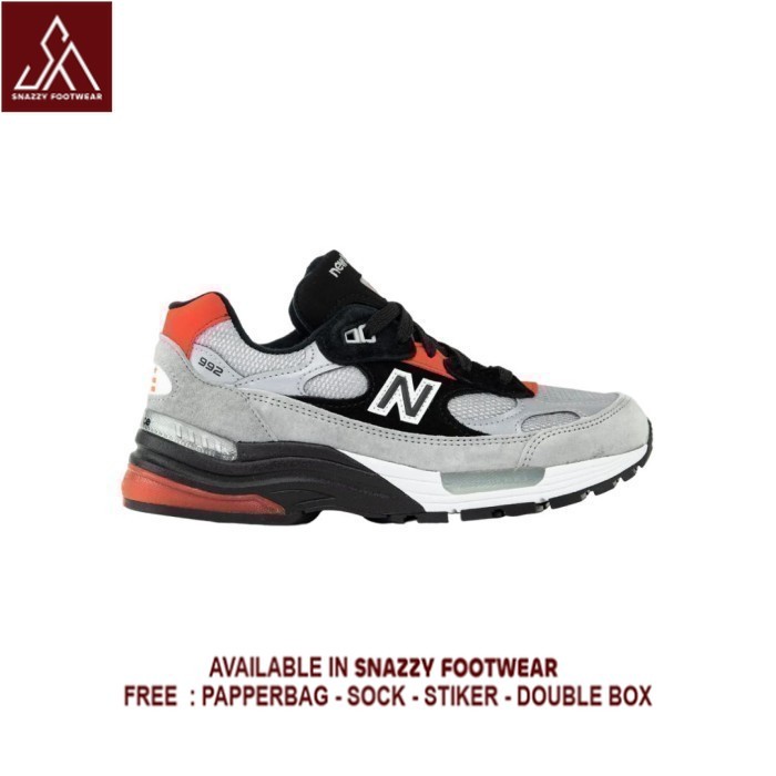 Sepatu Sneakers New Balance DTLR x  992 DC Grey Black 100% Original Unisex