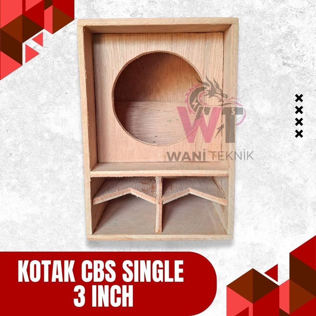 Box Speaker 3 Inch CBS Single Kayu  Cocok untuk Projek Speaker Portable & DIY
