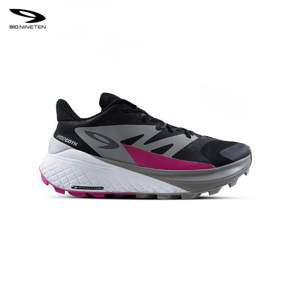 910 YUZA SPEEDGOTH - Sepatu Trail Running / HITAM/BIRU MUDA/MERAH STABILO /Yuza Speedgoth 910Nineten