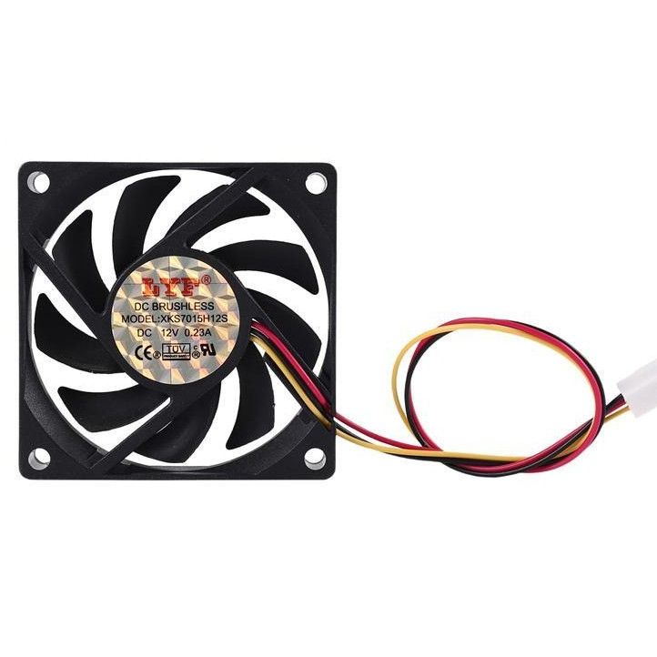 ASMA-Internal 12V 3 Pin CPU Fan Cooler Fan For PC 70X70x15mm