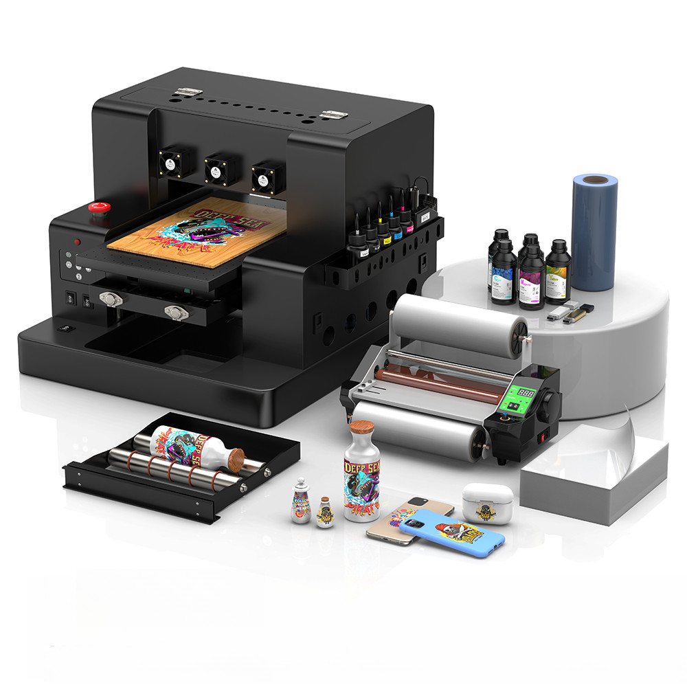 A3 UV DTF Printer For Epson L805 UV DTF Flatbed Printer Machine A4 UV Sticker Printer For Bottle Woo