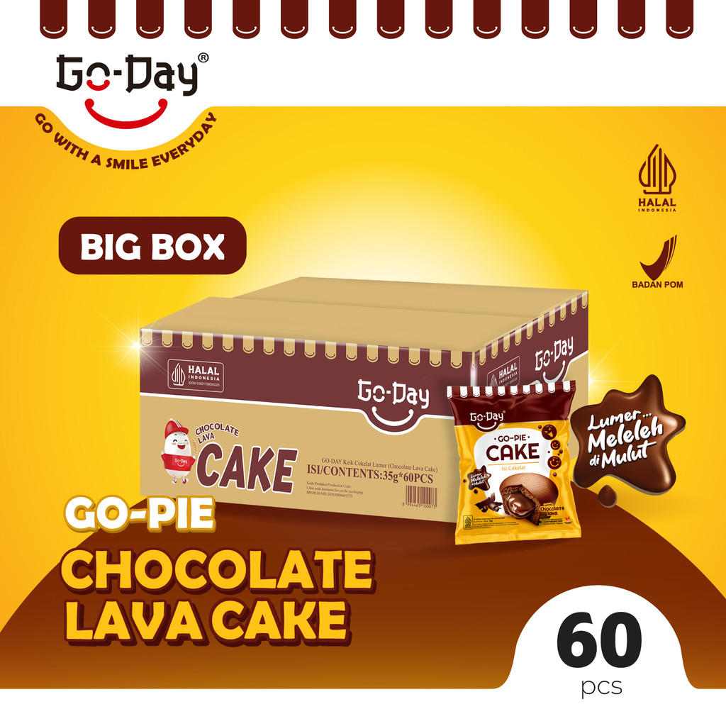 Go-Day Go-Pie Chocolate Lava Cake 1 Dus Isi 60 Pcs