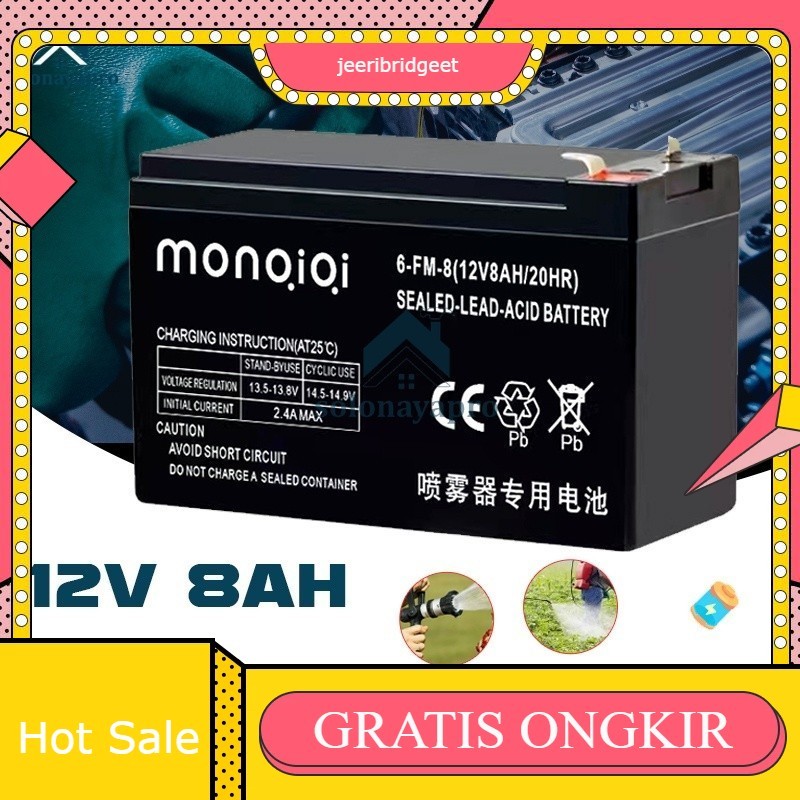 Aki Sepeda Listrik Selis Mr Jackie VRLA 12v12ah 12 v 12 ah 12v 12ah MF Accu Kering Maxstrom 6DZM12 B