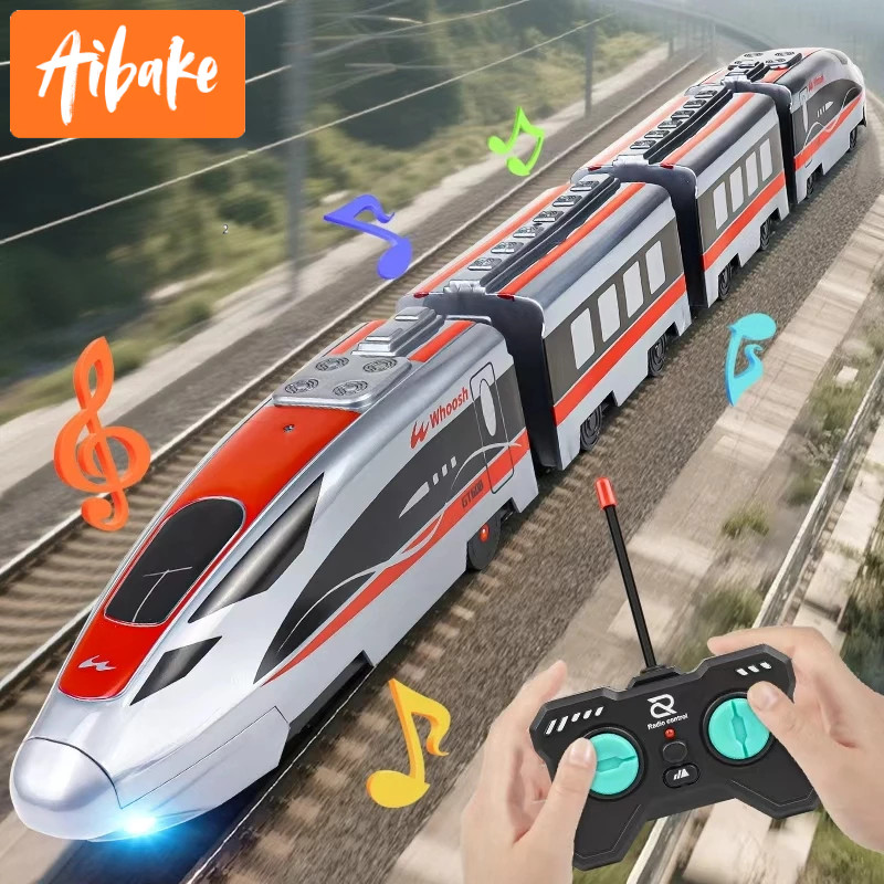 HANU.SHOP Mainan Kereta Whoosh Remote Control Kereta Cepat Remote Control RC High Speed Train RC Ana